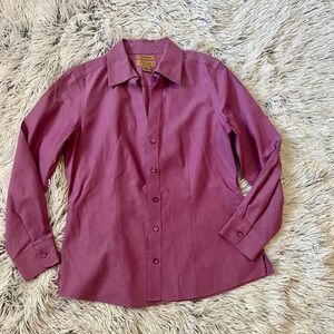 Gold Label Investments Plum Purple Button Down Long Sleeve Top